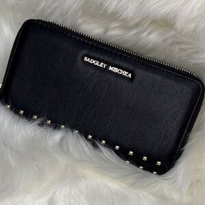 Badgley Mischka Black Studded Wallet